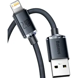 Кабель Baseus Crystal Shine Series USB to Lightning 2m Black (CAJY000101) [92815] - мініатюра 2