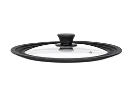 Ardesto Кришка універсальна Black Mars Smart 24/26/28 см, скло, силікон