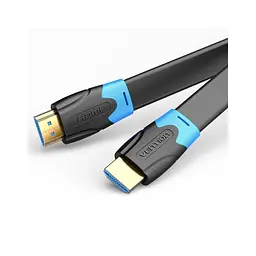 Кабель мультимедійний HDMI M to HDMI M 1.0m 4K60Hz flat black Vention (AAKBF)