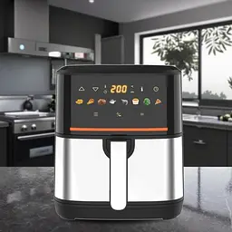 Аерофритюрниця безмасляна Luma Bella LB-60027 електрична 7.5л з сенсорним управлінням 2200Вт Чорний - мініатюра 4