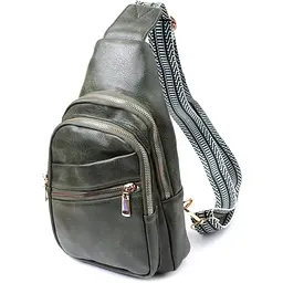 Зручна жіноча сумка з однією лямкою через плече з екошкіри Vintage 17,5х29х8 см sum0026953