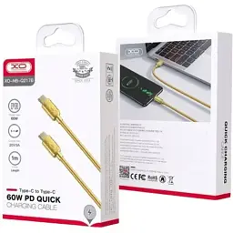 Кабель XO NB-Q217B USB C - USB C 60 W золотистий - мініатюра 6