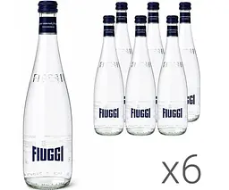 Fiuggi Sparkling, Упаковка 6 шт. х 1 л, Вода мінеральна олігомінеральна лікувальна, слабогазована, Ф'юджі, скло