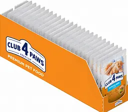 Влажный корм для котов Club 4 Paws с лососем в соусе 85 г x 24 B5622501