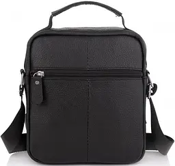 Сумка чоловіча шкіряна Tiding Bag через плече Чорна - мініатюра 3