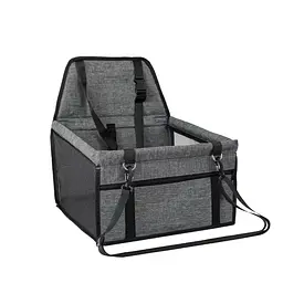 Автомобільне сидіння для домашніх тварин Bestopet Люпосанчик BS-PC-005 Dark Grey