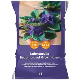 Торфосуміш Seklos Agronom для фіалок, бегоній та глоксиній 4 л (904033)