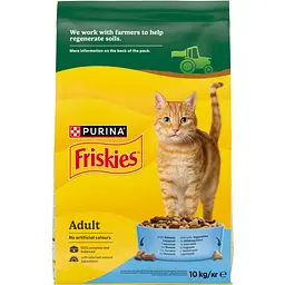 Уцінка. Сухий корм для котів Friskies з лососем та овочами 10 кг