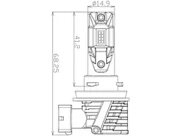 Автолампа Nextone LED L7 H11 6000K - мініатюра 3