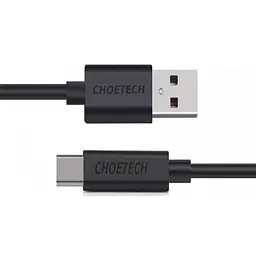 Кабель USB 2.0 AM-Type-CM, 3 м, 18W PVC чорний Choetech - мініатюра 2