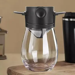 Пуровер/воронка/фільтр Semi Coffee Maker багаторазова, Brown для ручного заварювання кави - мініатюра 3