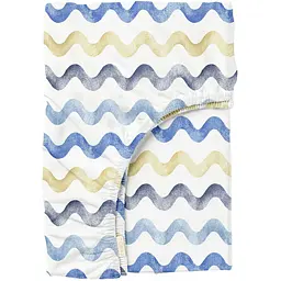 Простирадло Cosas на резинці 80х200 waves, синій (WaveBlueBeige_80x200x20)