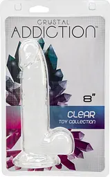 Прозорий фалоімітатор на присосці Addiction Crystal 8″, 20.3 см + віброкуля в подарунок - мініатюра 6