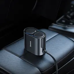 Автомобільний зарядний пристрій Baseus High Efficiency Pro 1-for-2 Car Cigarette Lighter 30W Cosmic Black (C00455300121-00) - мініатюра 9