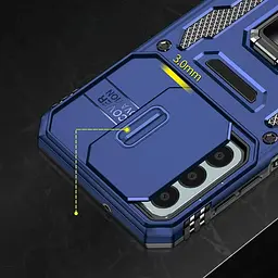 Ударостійкий чохол Camshield Army Ring для Samsung Galaxy S25 FE Синій / Navy - мініатюра 4