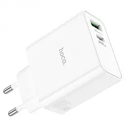Мережевий зарядний пристрій адаптер HOCO C113A Awesome 1 USB/1Type-C, 65 W, підтримка швидкого заряджання PD/QC/FCP/AFC - мініатюра 4