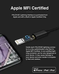 Навушники PALOVUE Lightning з мікрофоном для iPhone - мініатюра 4