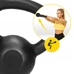 Гиря металева 4FIZJO 6 кг Black (P-5907739319814) - мініатюра 8