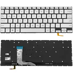Клавіатура для ноутбука ASUS (X1402 X1403 series) rus сріблястий без фрейму підсвічування клавіш