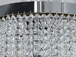 Підвісна кришталева люстра Diasha 376-400CH — двоярусна LED-модель із каскадним блиском, потужність 70 Вт, діаметр 39 см - мініатюра 6