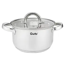 Каструля з кришкою Gusto Linea GT-1504-20 20 см 3.6 л срібляста