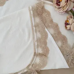 Крижма "Світлинка" махра 75*100 см Betis Молочний з кавовим - мініатюра 4