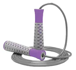 Скакалка PowerPlay 4206 Jump Rope PRO+ Сіро-фіолетова 2,75 м (PP_4206_Grey/Violet)