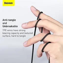 Дротові навушники Baseus Encok H19, 3.5mm, 1.2m (NGH19-03) black - мініатюра 10