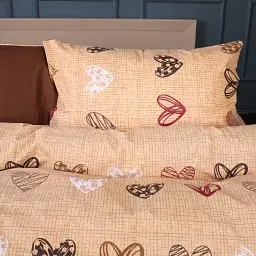 Простирадло MirSon Ranforce Elite 17-0705 Toffee Hearts 110х160 см шоколадне (2200010619812) - мініатюра 2