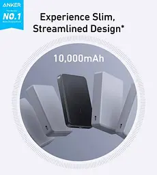 Павербанк Anker MagGo A1664 Ultra Slim магнітний з бездротовою зарядкою чорний 10000 mAh - мініатюра 7