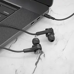 Провідні навушники Hoco M66 Passion in-line control eaphones with mic Hi-Res, 3.5mm, 1.2m, black - мініатюра 5