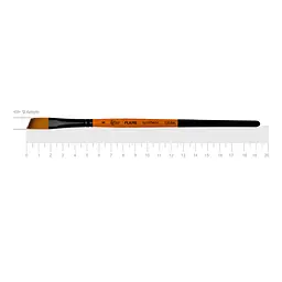 Пензель синтетика кутова Flame 1368А №6 коротка ручка ROSA (4823098534600)