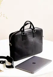 Шкіряна ділова сумка Briefcase 2.0 чорний - мініатюра 4