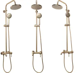 Душова система Rea Luis Brushed Gold з виливом REA-P7051, Золотий - мініатюра 2