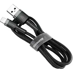 Кабель Baseus Cafule cable Lightning 1m 2.4A Gray Black - мініатюра 2