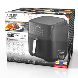 Аерофритюрниця Adler AD 6317 5.5 л 12 програм конвекція LED дисплей - мініатюра 10