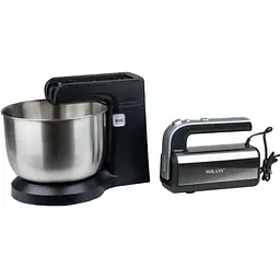 Стаціонарний міксер Sokany CX-6652 з насадками для тесту 5 швидкостей 500Вт Чорний - мініатюра 2