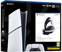 Ігрова консоль Sony PlayStation 5 Slim Digital Edition + бездротова гарнітура PULSE Elite White + чохол - мініатюра 2