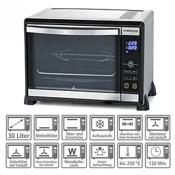 Електропіч з грилем Rommelsbacher BGE 1580/E, 30 л - мініатюра 2