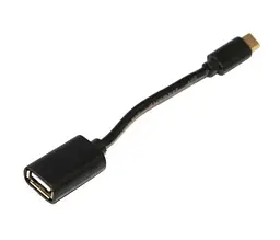 Кабель USB AF - Type-C, 10 см, чорний, Atcom (14716)