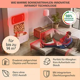Інфрачервоний обігрівач Klarstein Wonderwall Air Art Infinite (10035173) - мініатюра 8