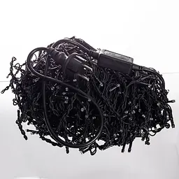 Гірлянда Бахрома вулична 600 LED 36 метрів від мережі чорна, жовтий