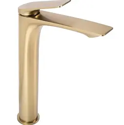 Змішувач для умивальника Rea Avalon brushed gold високий REA-B2705, Золотий - мініатюра 4