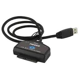 Адаптер Fideco з живленням для SATA HDD/SSD USB 3.0 Чорний (FMC2PA0SA1PB 2681)