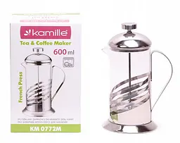 Заварник френч-прес Kamille KM-0772M 600мол - мініатюра 7
