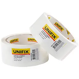 Скотч пакувальний односторонній Unifix 45 мм x 80 м x 40 мкм білий