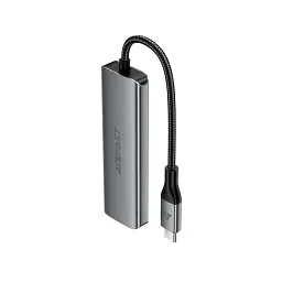 USB-хаб ACEFAST J15 USB-C 4-in-1 HUB Metal Gray 6974316285908 - мініатюра 2