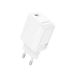 Мережевий зарядний пристрій Borofone BN28 Fuente single port PD30W charger (EU) білий