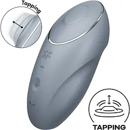 Вібратор Satisfyer Tap & Climax 1 Bluegrey - мініатюра 4