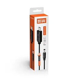 Кабель живлення USB to DC 5.5x2.5mm 9V 1.0m black ColorWay (CW-CBUD066-BK) - мініатюра 8